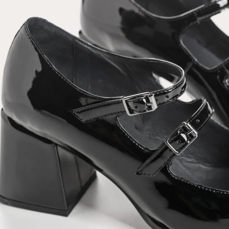 Reqins BABIES A TALONS BONIE VERNIS NOIR Fashion