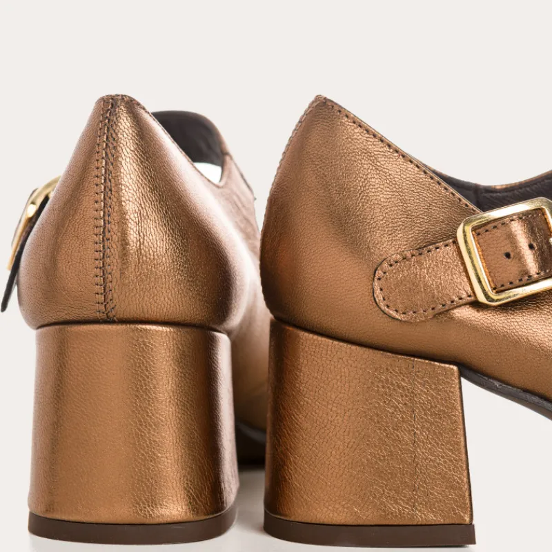 Reqins BABIES A TALONS GINGER CUIR METALLISE METALLIQUE Fashion