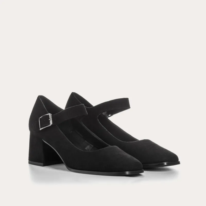 Reqins BABIES A TALONS GINGER CUIR VELOURS NOIR Best