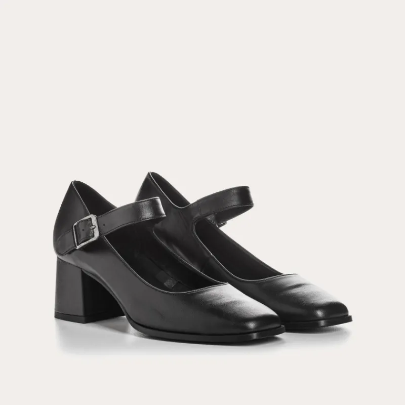 Reqins BABIES A TALONS GINGER CUIR NOIR Best