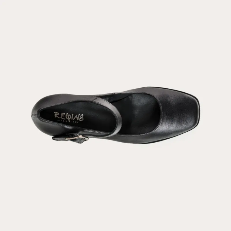 Reqins BABIES A TALONS GINGER CUIR NOIR Best