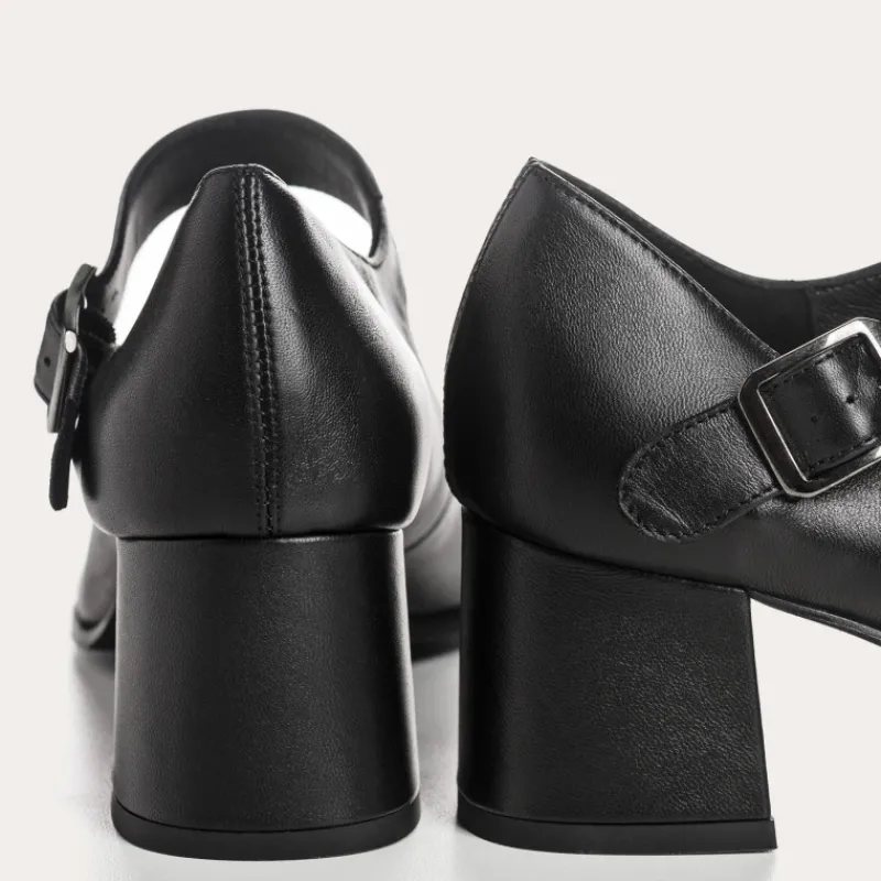 Reqins BABIES A TALONS GINGER CUIR NOIR Best