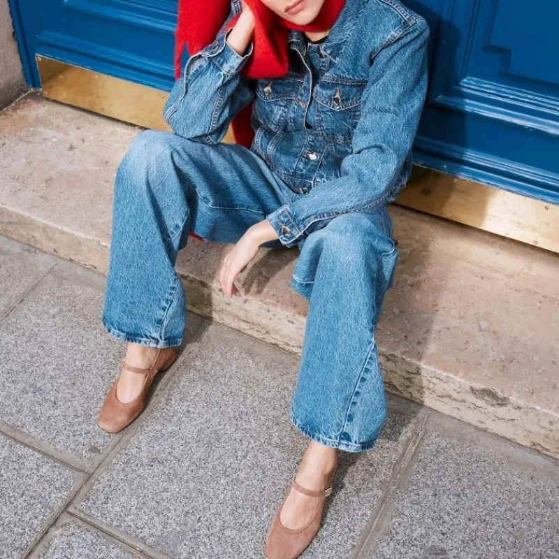 Reqins BABIES A TALONS KELLY CUIR VELOURS CAMEL Best