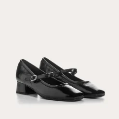 Reqins BABIES A TALONS KELLY STRASS CUIR NAPLAK NOIR Online