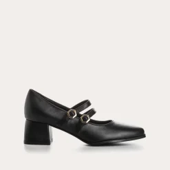 Reqins BABIES A TALONS LIZZO CUIR NOIR Outlet