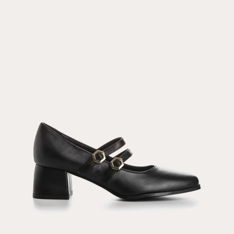 Reqins BABIES A TALONS LIZZO CUIR NOIR Outlet