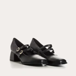 Reqins BABIES A TALONS LIZZO CUIR NOIR Outlet