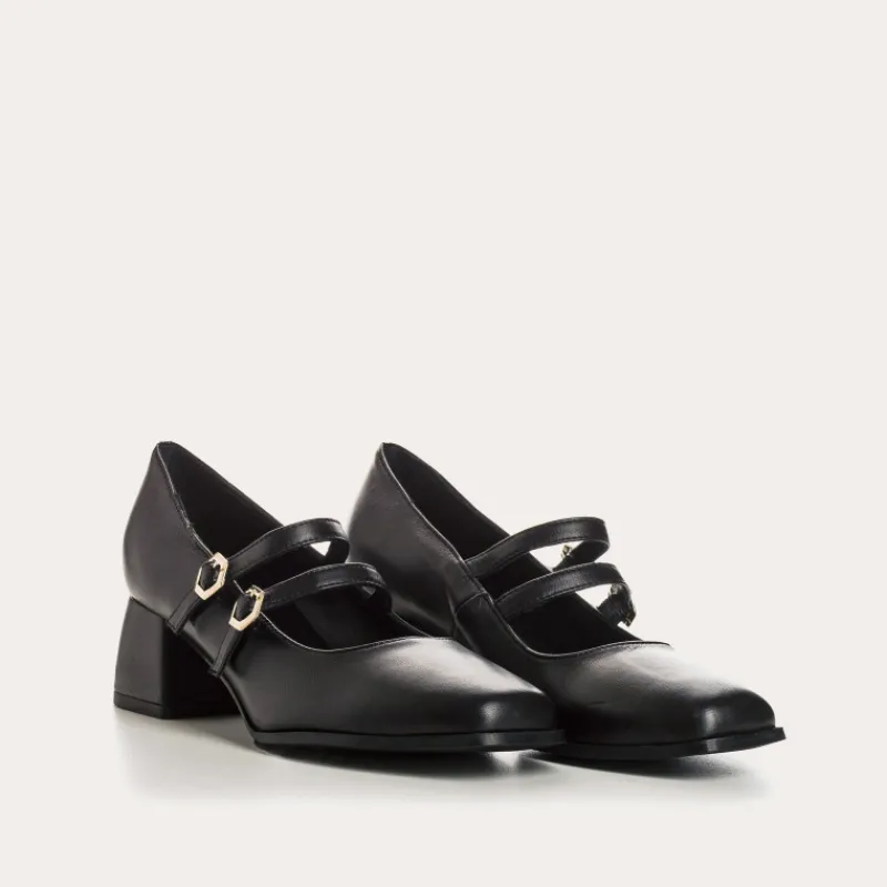 Reqins BABIES A TALONS LIZZO CUIR NOIR Outlet