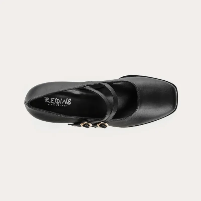 Reqins BABIES A TALONS LIZZO CUIR NOIR Outlet