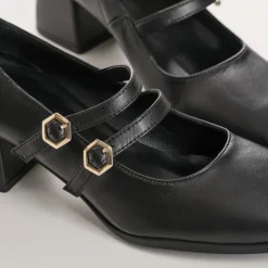 Reqins BABIES A TALONS LIZZO CUIR NOIR Outlet