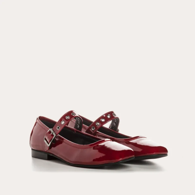 Reqins BABIES CELESTA CUIR VERNIS ROUGE Online