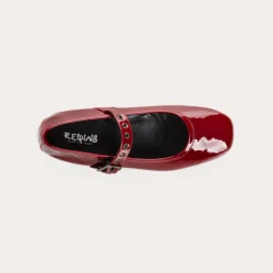 Reqins BABIES CELESTA CUIR VERNIS ROUGE Online
