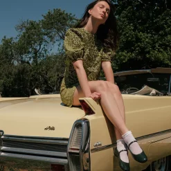 Reqins BABIES HONOR CUIR VERNIS NAPLAK VERT Outlet