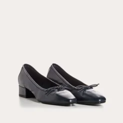 Reqins BALLERINES A TALONS FETICHE CUIR MARINE Hot