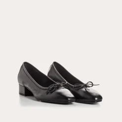 Reqins BALLERINES A TALONS FETICHE CUIR NOIR Best