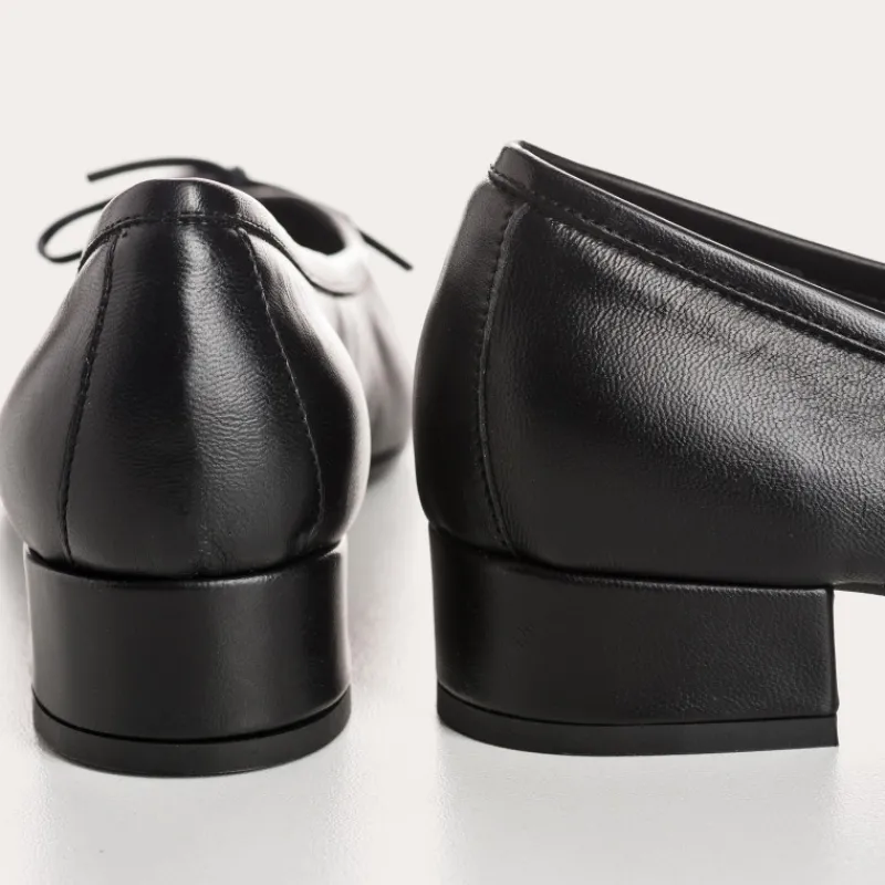 Reqins BALLERINES A TALONS FETICHE CUIR NOIR Best