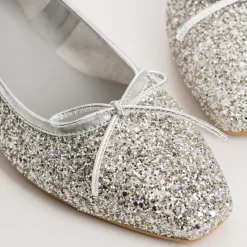 Reqins BALLERINES A TALONS FETICHE GLITTER METALLIQUE New