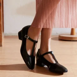 Reqins BALLERINES A TALONS FILOMENE VERNIS NOIR Fashion