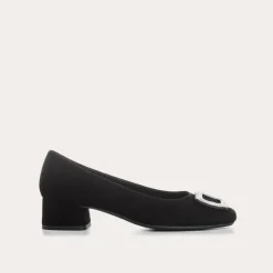 Reqins BALLERINES A TALONS KRISTA CUIR VELOURS NOIR Clearance