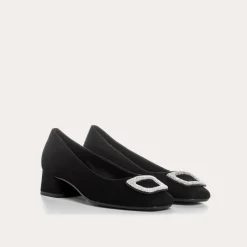 Reqins BALLERINES A TALONS KRISTA CUIR VELOURS NOIR Clearance