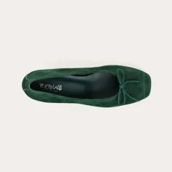 Reqins BALLERINES A TALONS KYRIEL CUIR VELOURS VERT Best