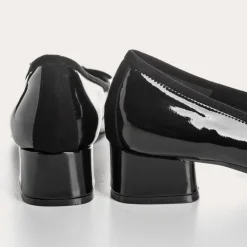 Reqins BALLERINES A TALONS KYRIEL VERNIS/CUIR VELOURS NOIR Clearance