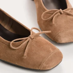 Reqins BALLERINES A TALONS KYRIEL CUIR VELOURS CAMEL Fashion