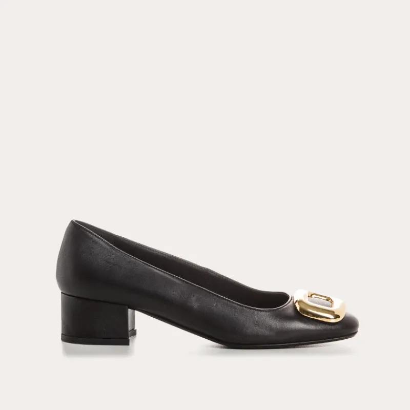 Reqins BALLERINES A TALONS RAFAELLE CUIR NOIR Online
