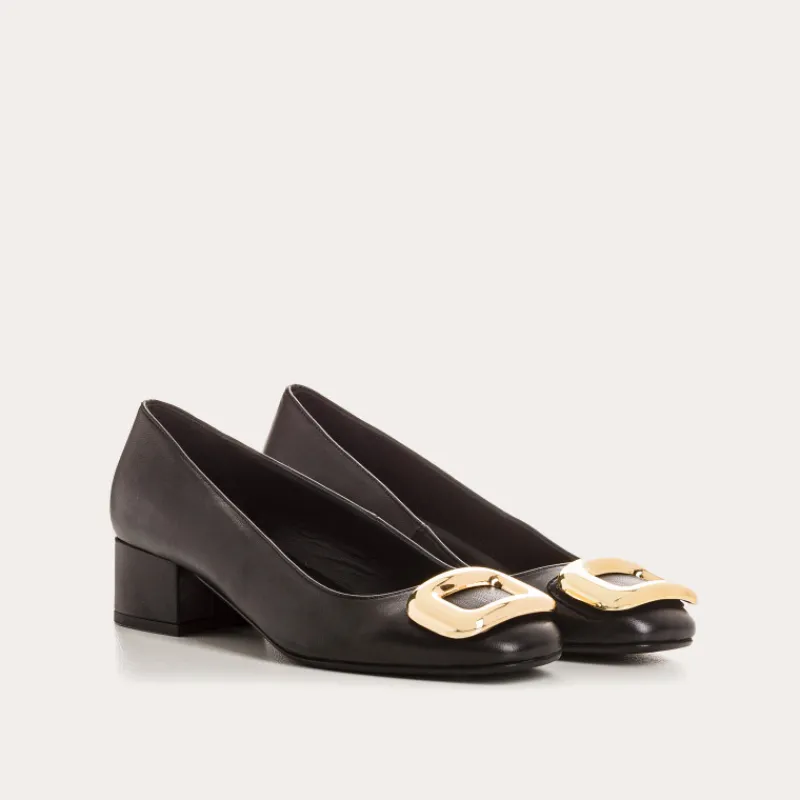 Reqins BALLERINES A TALONS RAFAELLE CUIR NOIR Online
