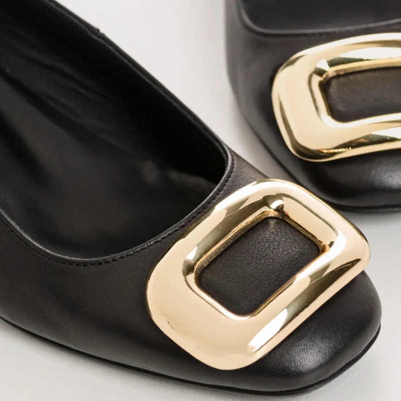 Reqins BALLERINES A TALONS RAFAELLE CUIR NOIR Online