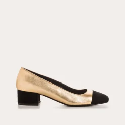 Reqins BALLERINES A TALONS RIVIERA CUIR METALLISE METALLIQUE Outlet