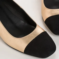 Reqins BALLERINES A TALONS RIVIERA CUIR METALLISE METALLIQUE Outlet