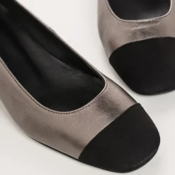 Reqins BALLERINES A TALONS RIVIERA CUIR METALLISE METALLIQUE Discount