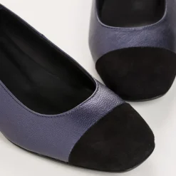 Reqins BALLERINES A TALONS RIVIERA CUIR METALLISE BLEU Best