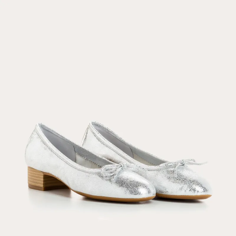 Reqins BALLERINES ALMA CRACK ARGENT New