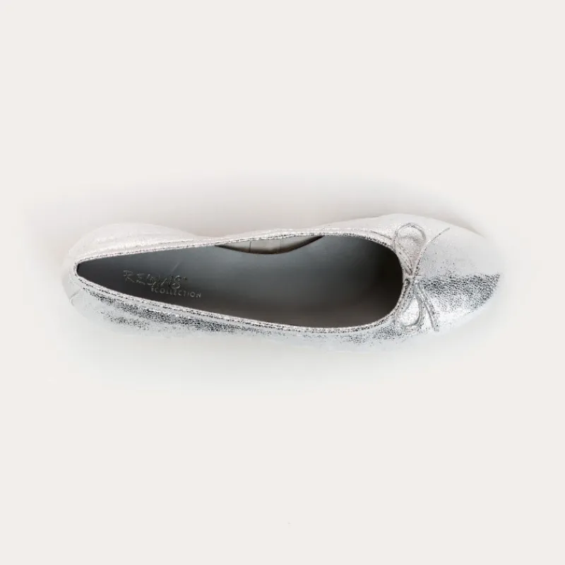 Reqins BALLERINES ALMA CRACK ARGENT New