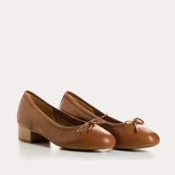 Reqins BALLERINES ALMA CUIR CAMEL Discount