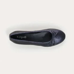 Reqins BALLERINES CARMEN CRACK METALLIQUE New