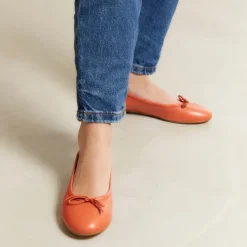 Reqins BALLERINES CARMEN CUIR CC ORANGE Clearance