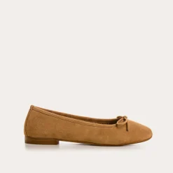 Reqins BALLERINES CARMEN CUIR VELOURS CC CAMEL Hot