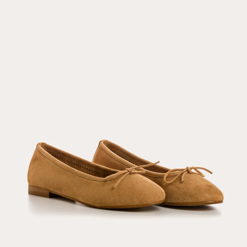 Reqins BALLERINES CARMEN CUIR VELOURS CC CAMEL Hot