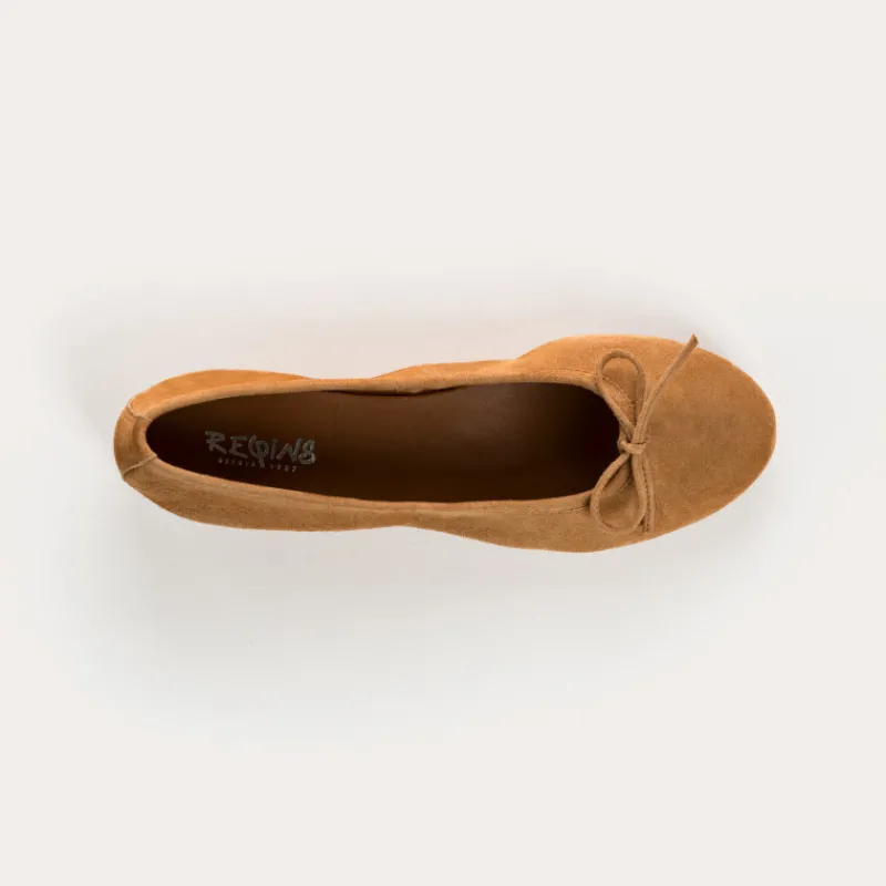 Reqins BALLERINES CARMEN CUIR VELOURS CC CAMEL Hot