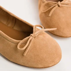 Reqins BALLERINES CARMEN CUIR VELOURS CC CAMEL Hot