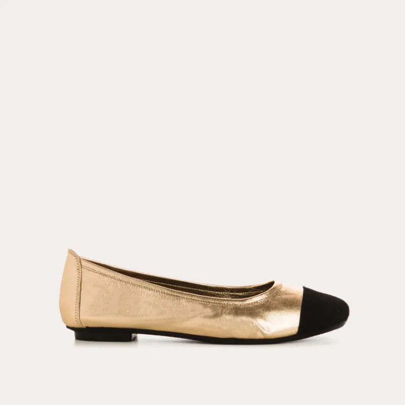 Reqins BALLERINES HALCINE CUIR METALLISE METALLIQUE Discount