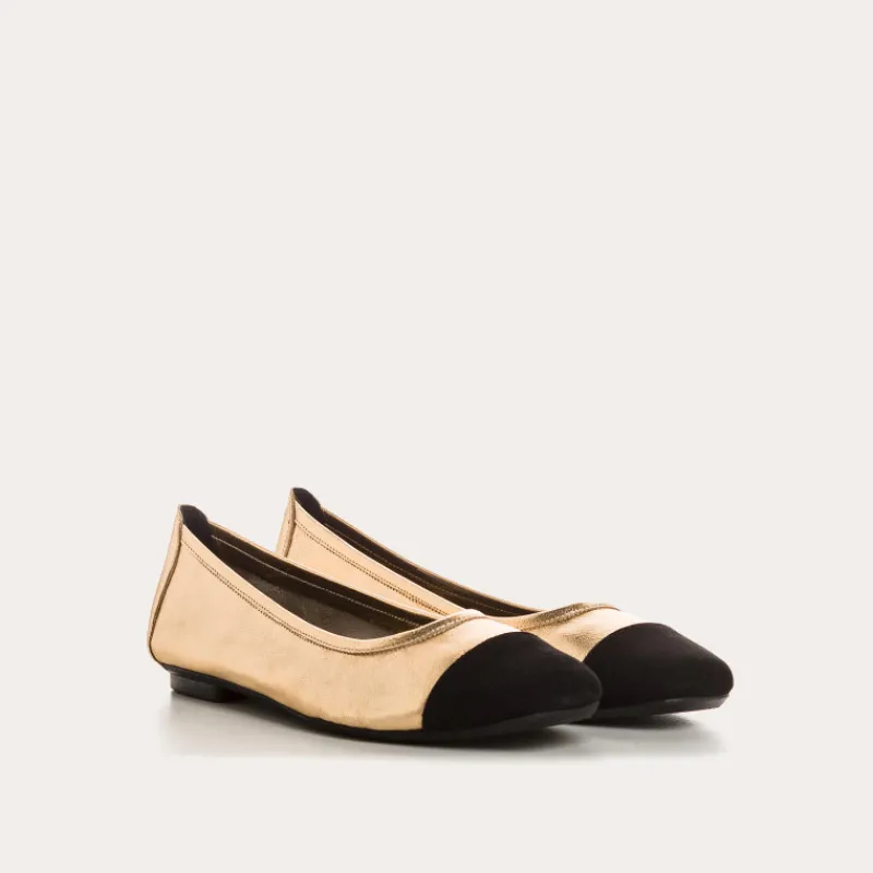 Reqins BALLERINES HALCINE CUIR METALLISE METALLIQUE Discount