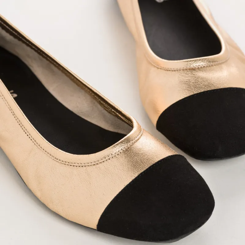 Reqins BALLERINES HALCINE CUIR METALLISE METALLIQUE Discount