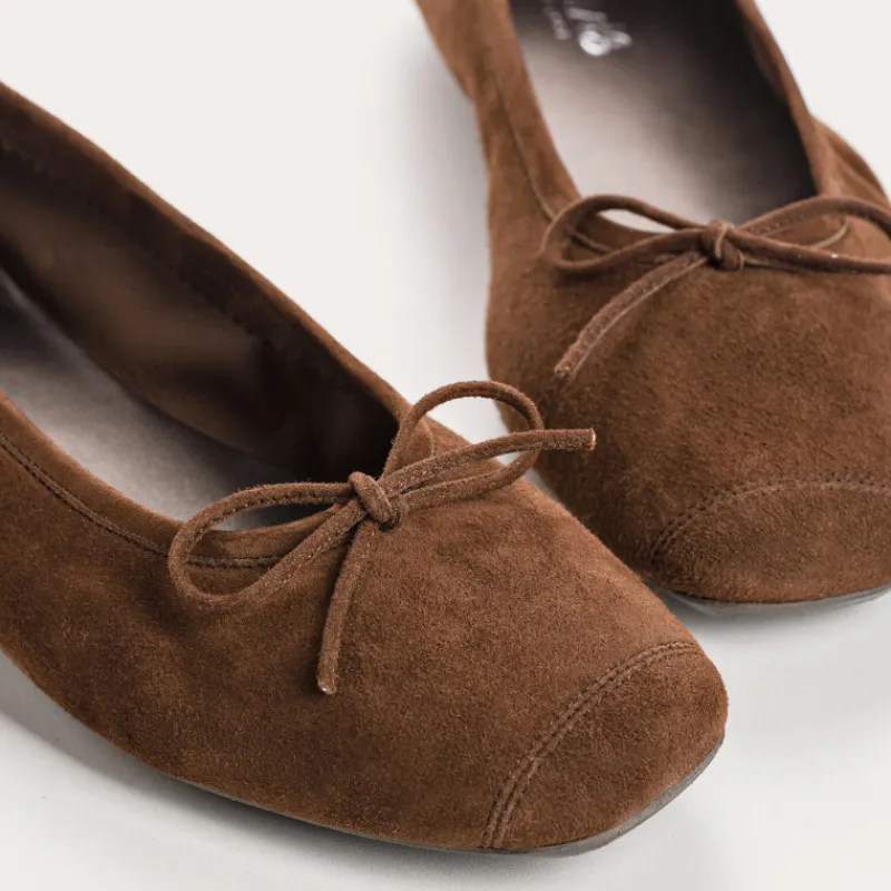 Reqins BALLERINES HARMONY CUIR VELOURS Discount