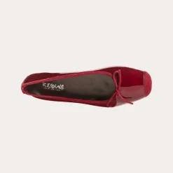 Reqins BALLERINES HARMONY CUIR VERNIS ROUGE Outlet