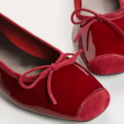 Reqins BALLERINES HARMONY CUIR VERNIS ROUGE Outlet