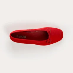 Reqins BALLERINES HARMONY CUIR VELOURS CC ROUGE Online